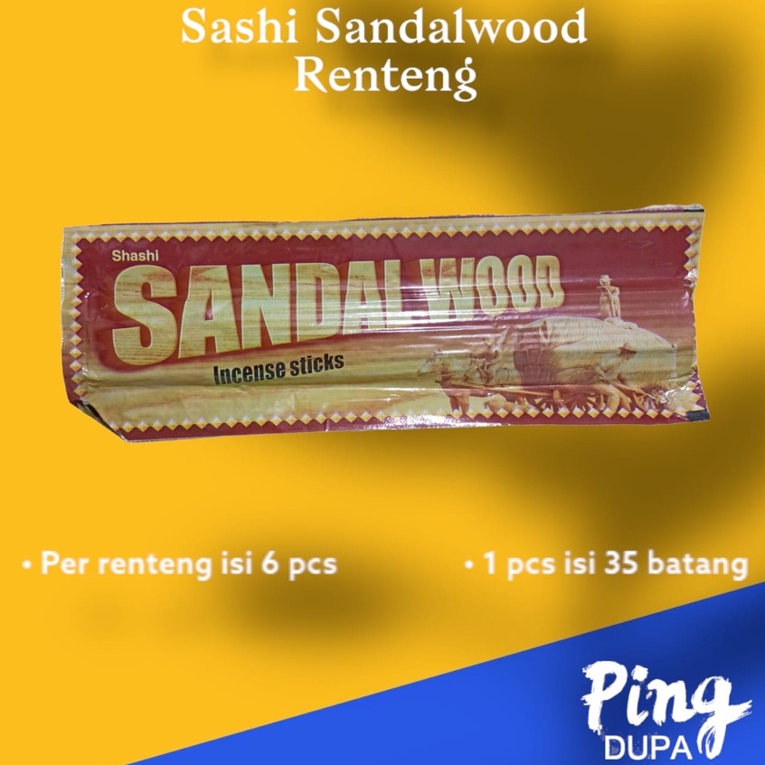 Per Renteng Dupa Hio Cendana Sandalwood by Sashi India Isi 35 Batang