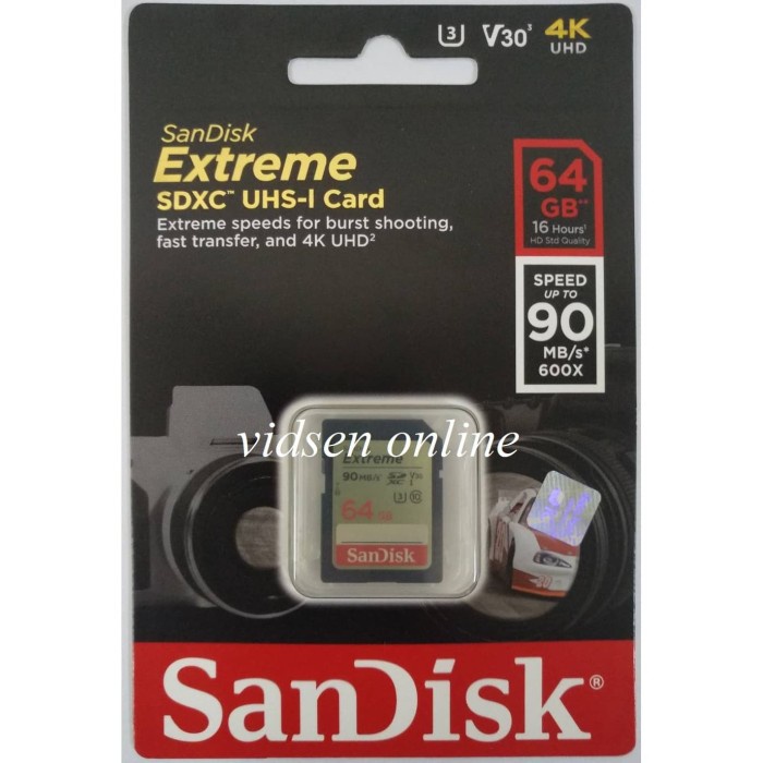 SanDisk Extreme SDXC / SD Card 64GB 150MBps - Garansi Resmi