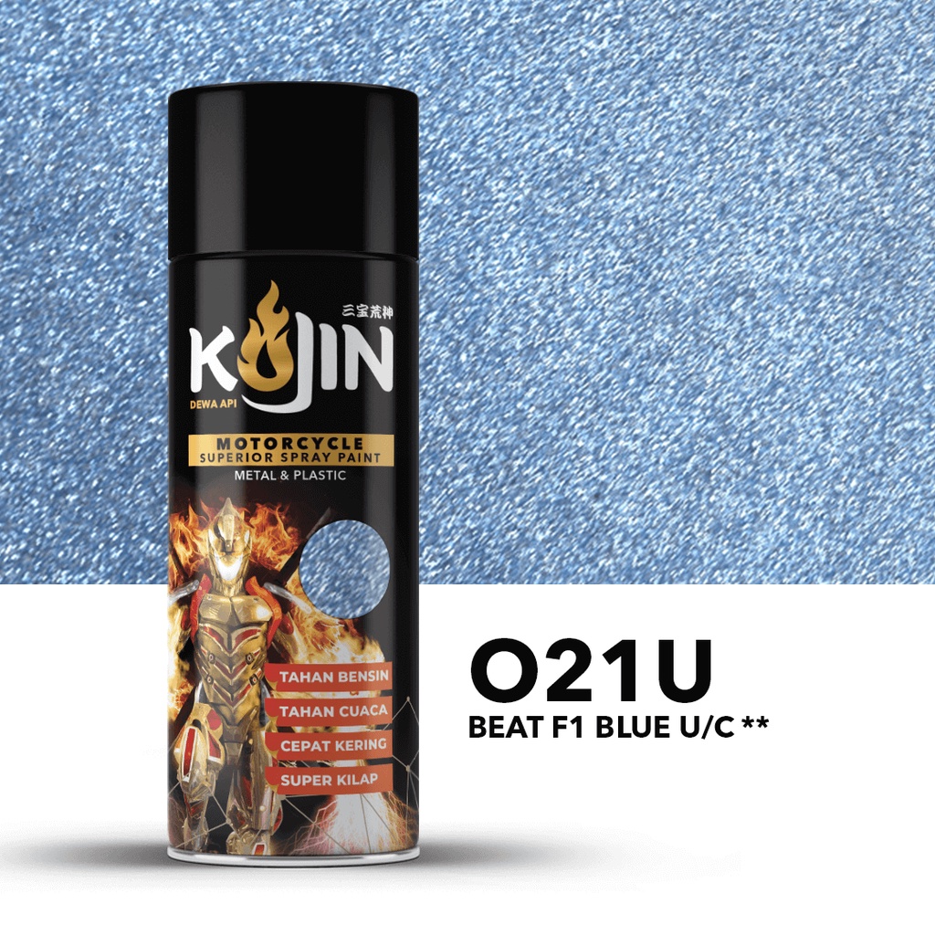 Cat Semprot Motor KOJIN Pilox Aerosol O21U Beat F1 Blue U/C ** 400cc - Biru