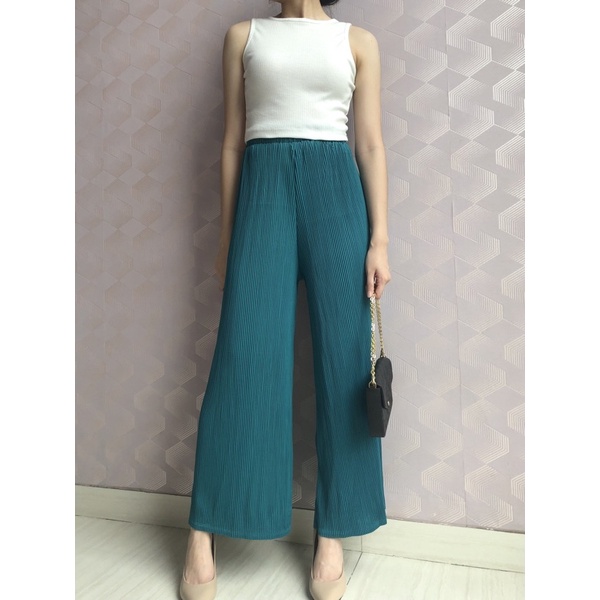 ALLISON PLEATED CULOTTE / Kulot Pleats Panjang Plisket Lidi Loose Highwaist