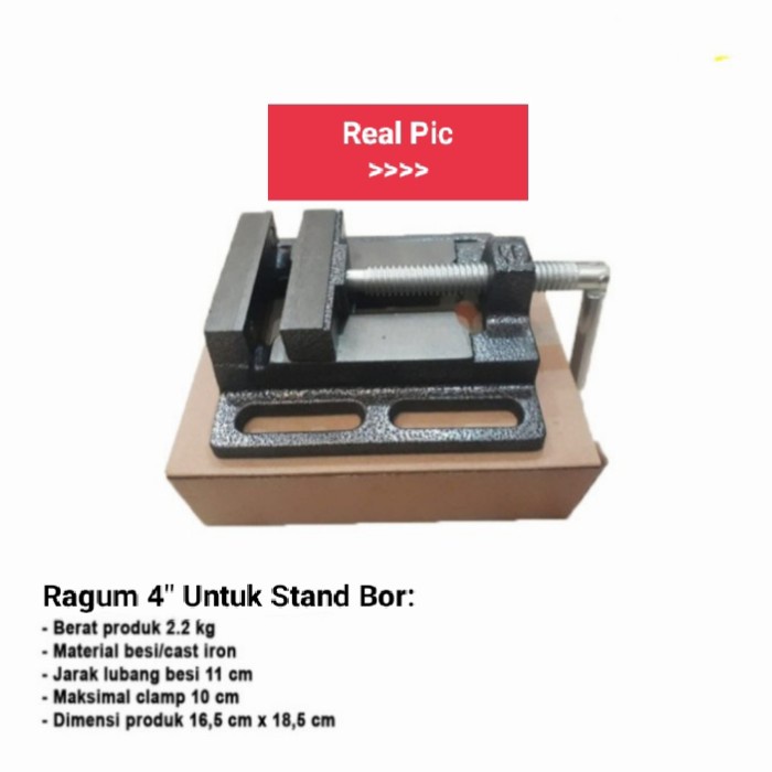 Ragum 4" - Catok 4 Inch - Ragum 4" Untuk Stand Bor - Bench Vice drill