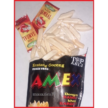 Snack Amex French FRies Standing Pouch  | Kentang goreng dengan sambal khas BBQ yang lezat