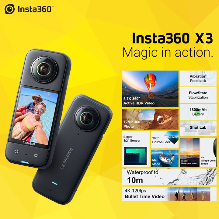 Insta360 ONE X3 / Insta 360 One X 3 Action Camera
