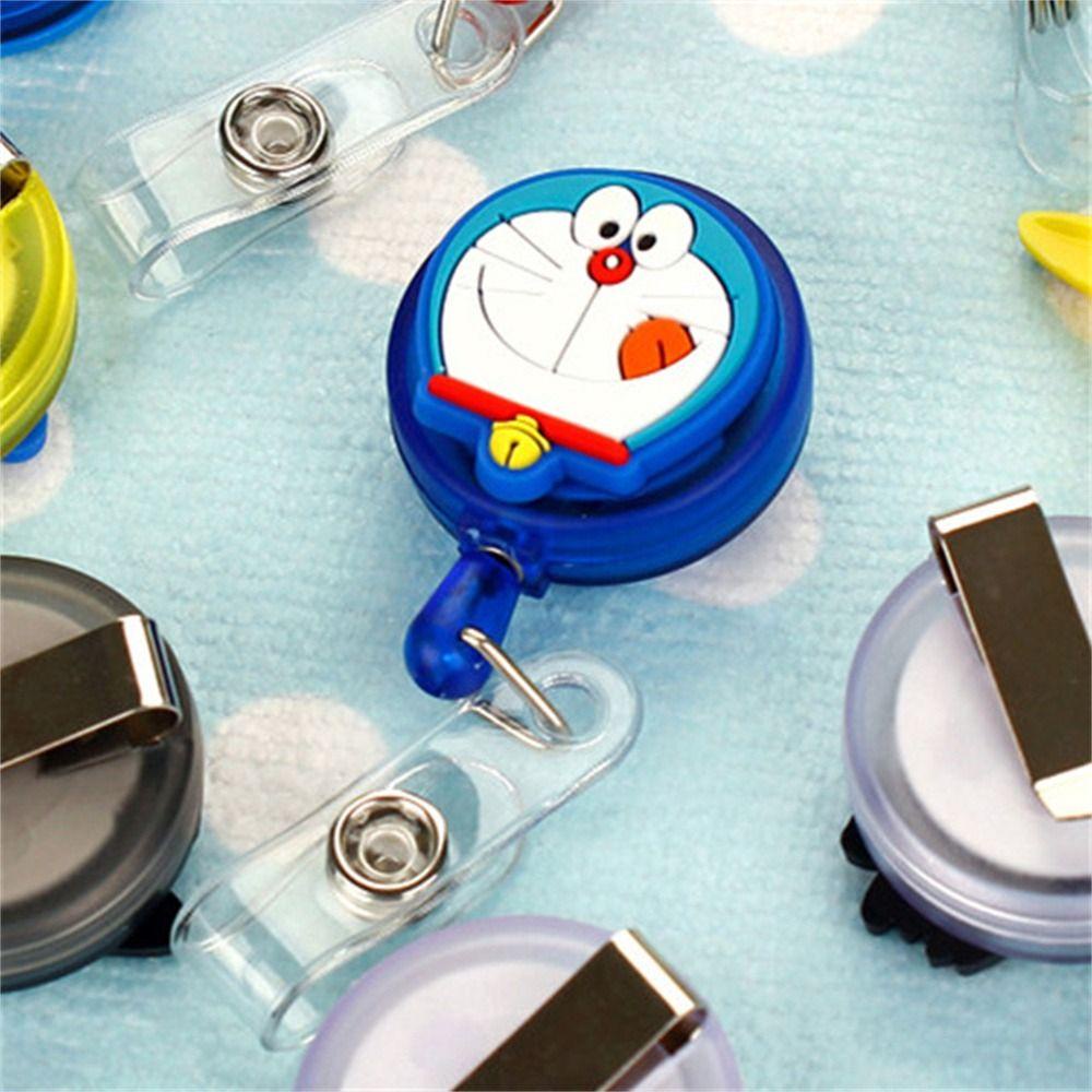 [Elegan] Retractable Badge Reel Anime Kartun Doraemon Perawat Dokter Kartu Pemegang Kartu Nama