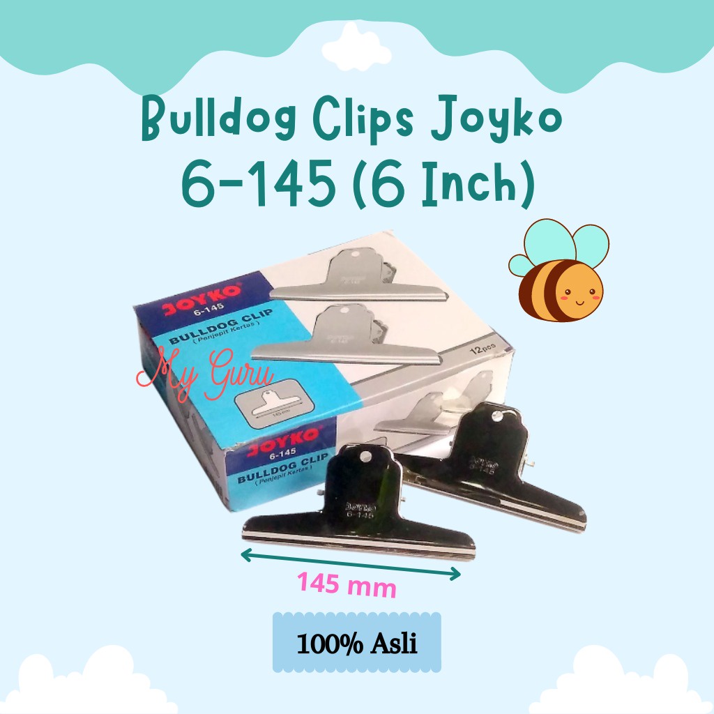 

[PCS] BULLDOG CLIPS JOYKO 6-145 (6 INCH) BINDER CLIPS / PENJEPIT KERTAS BESAR (2 PCS)