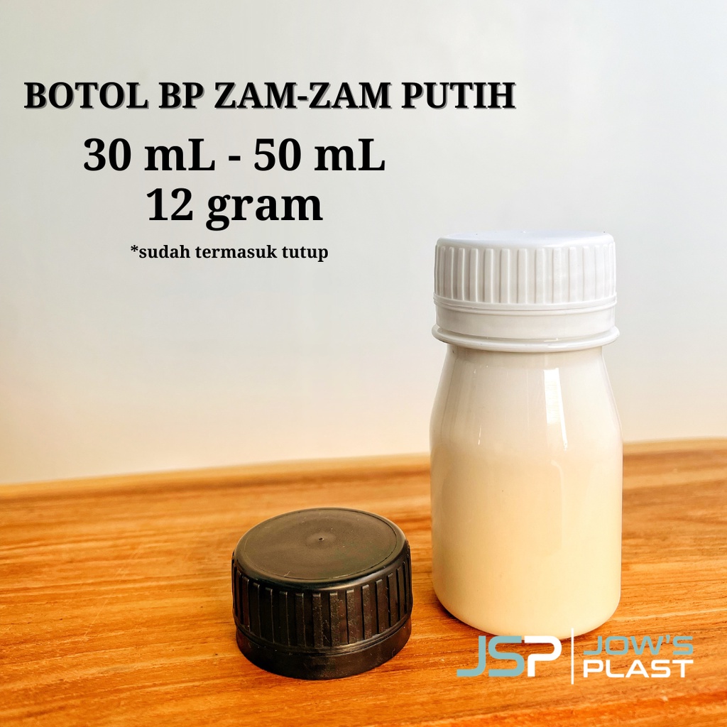 Botol BP / Zam zam PUTIH  30 - 50 mL