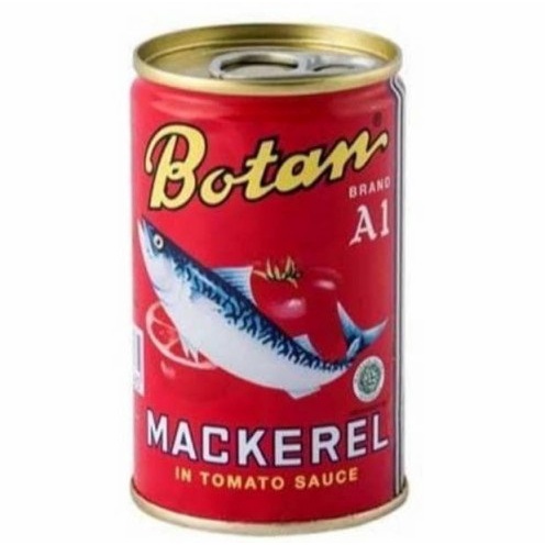 

Ikan Makarel / Mackerel / Sarden Kaleng Saus Tomat BOTAN - 425 gram