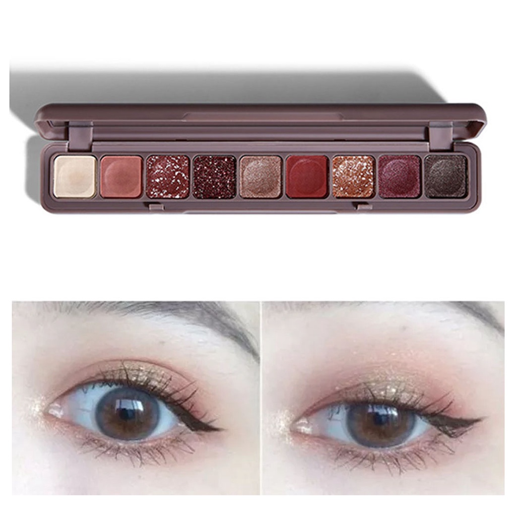 LAMEILA Eyeshadow Palette 9 Warna Matte And Glitter LM 3600 BISA COD