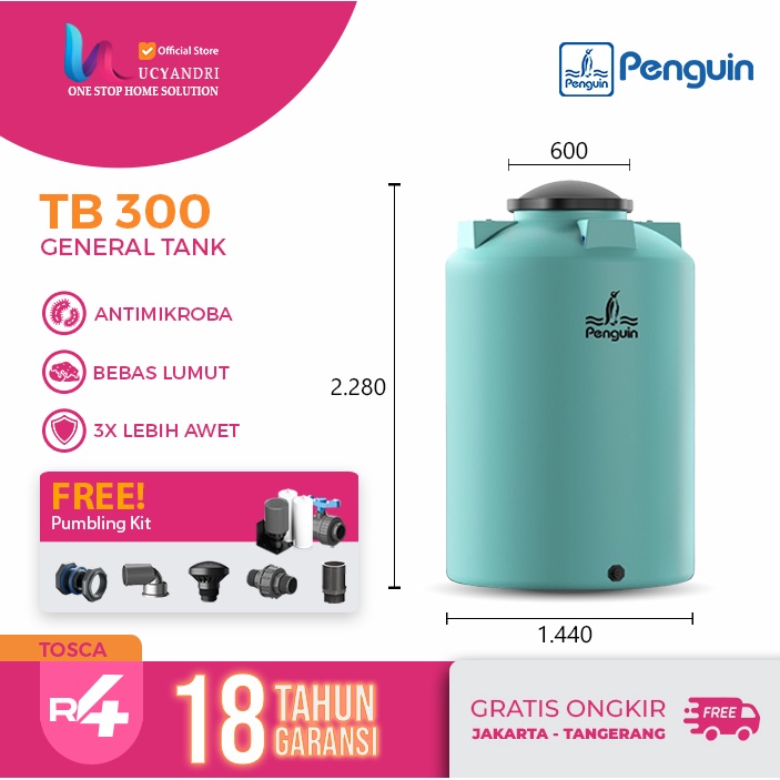 Tangki Air   Penguin TB 300 / Tandon Air / Toren Air PREMIUM QUALITY