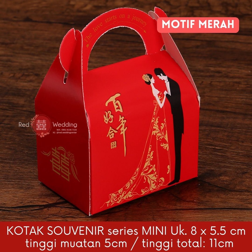 [MINI] KOTAK PAPERBAG Souvenir Permen Kue Wedding / Teapai / Sangjit