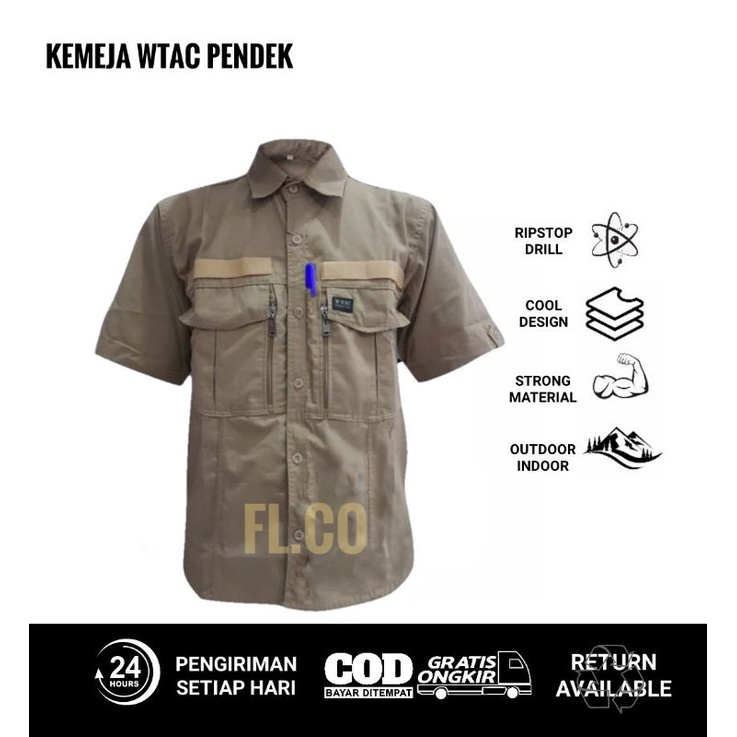 kemeja tactical wtac pendek / kemeja tactical outdoor/ kemeja lapangan