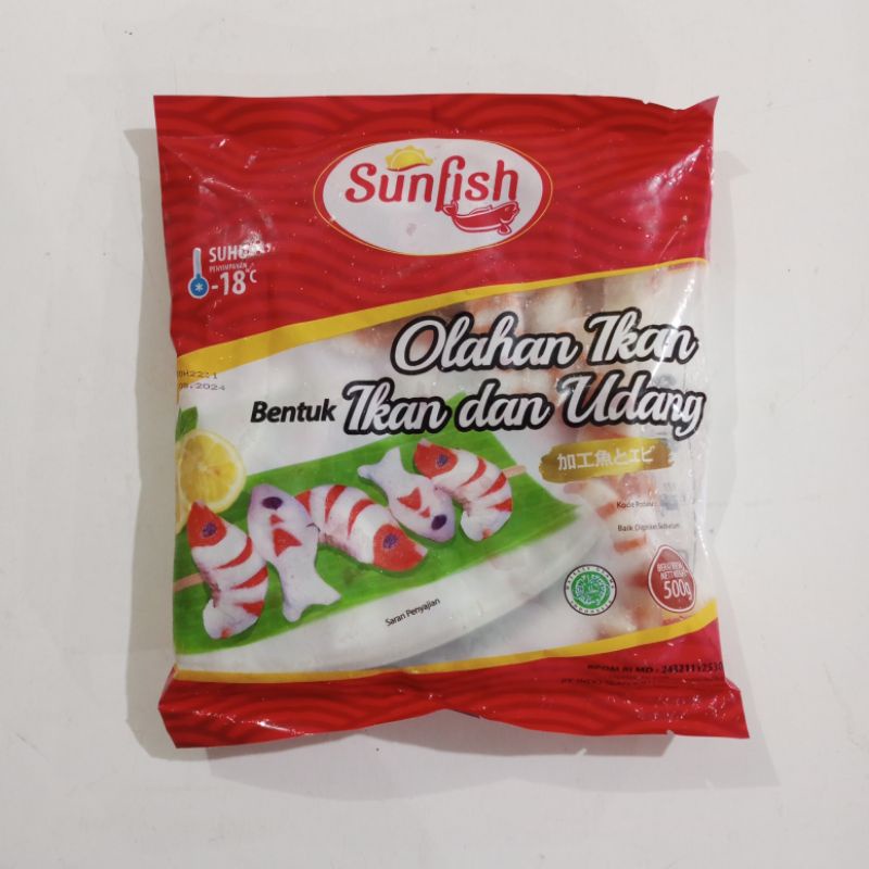 

SUNFISH olahan ikan bentuk ikan & udang 500gr