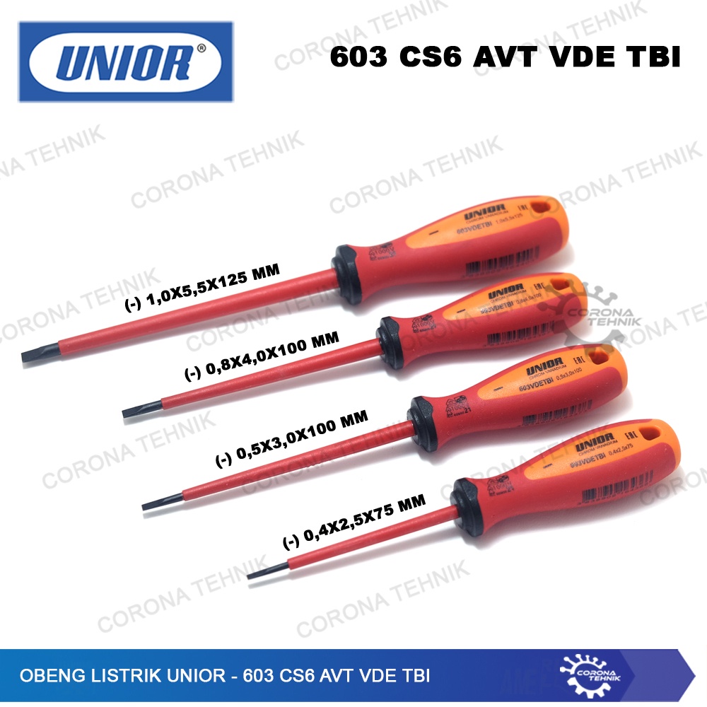 616447 - Obeng Listrik UNIOR - 603 CS6 AVT VDE TBI - PH4 x 200