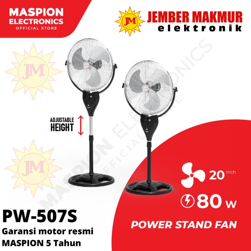 Maspion PW 507 S stand Power Fan kipas angin MASPION industrial blower fan maspion 20 inch 20&quot;