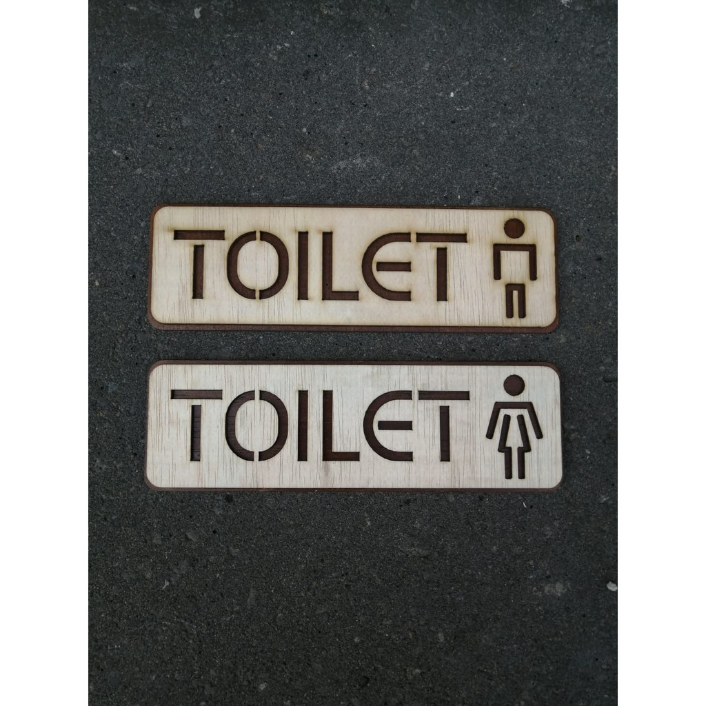 Signage Plywood Toilet Laser Cutting