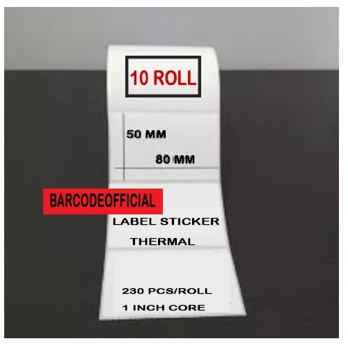 

Kertas Thermal Label Thermal Uk.80 Mm X 50 Mm Isi 1.000 Pcs