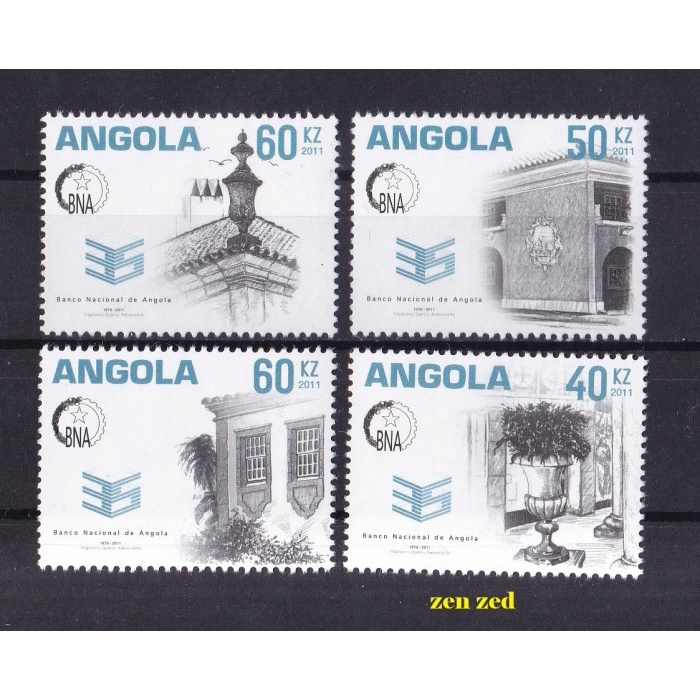 

0691 Perangko Angola 2011 National Bank 4v Mnh