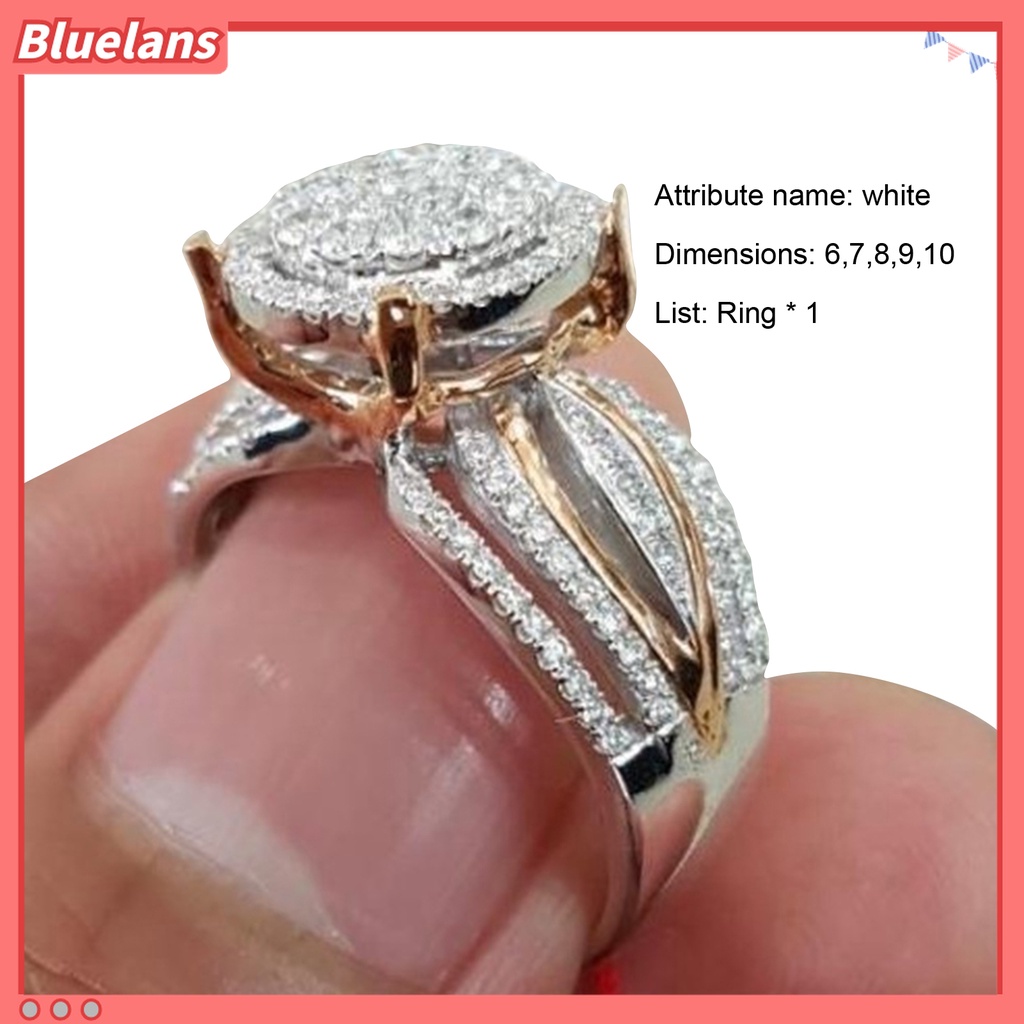 Bluelans Cincin Berlian Imitasi Multi Layer Untuk Wanita