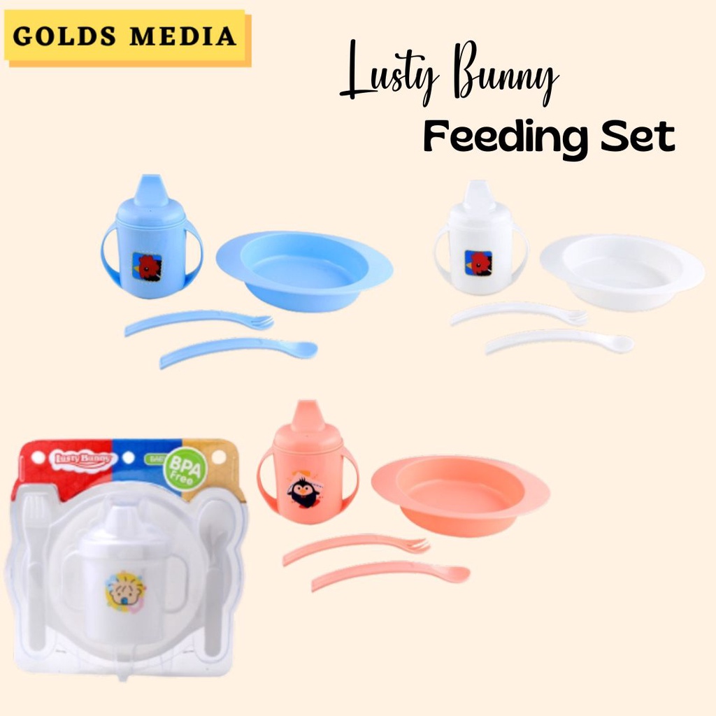 LustyBunny Feeding Set LustyBunny Alat Makan Bayi LustyBunny Perlengkapan Makan Bayi