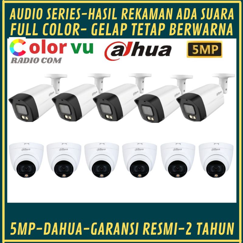 PAKET CCTV DAHUA 5MP FULL COLOR 16 CHANNEL 11 KAMERA AUDIO FULL COLOR