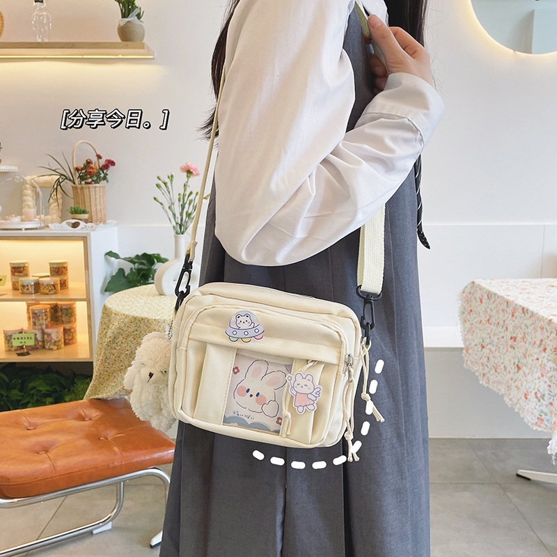 [BISA COD] S9999 Tas Canvas Tas Selempang Wanita Korea Sling Bag Perempuan Tahan Air Stylish
