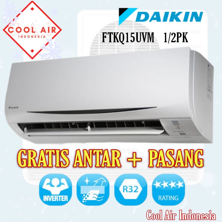Ac Daikin Split FTKQ15 Inverter 1/2 PK (GRATIS ONGKIR)
