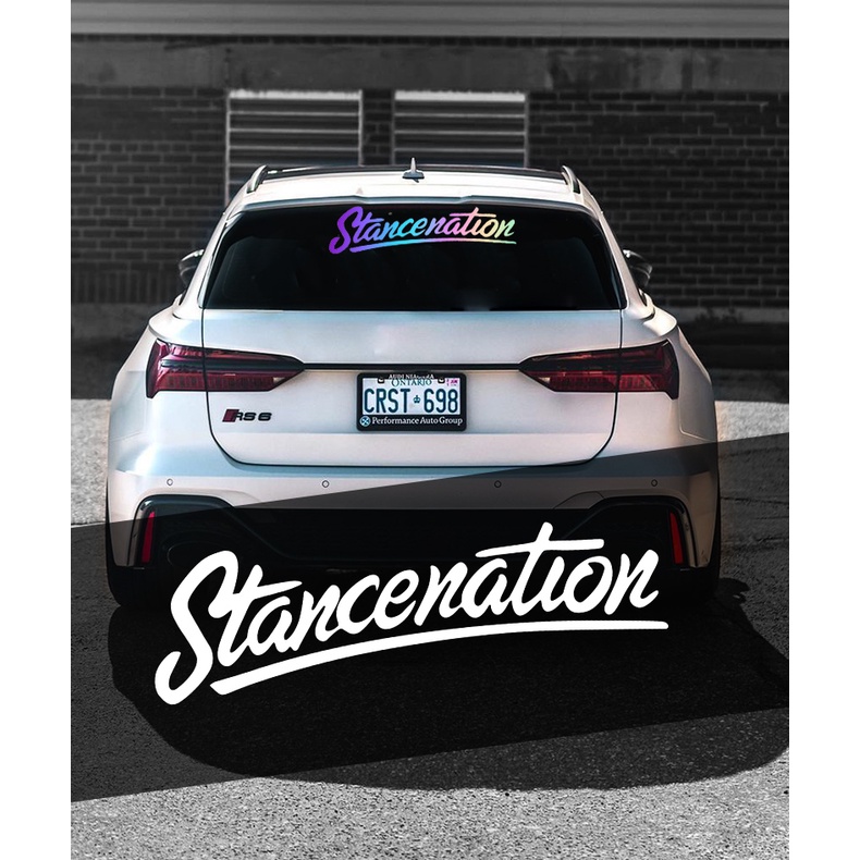 Stancenation Car Stiker Kaca Depan Depan Personalisasi Kaca Depan Belakang Decorative Decal untuk Honda