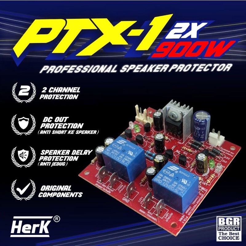 KIT SPEAKER PROTECTOR PROTEKTOR PROTEK PROTECt PTX-1 2X 900W WATT PTX1