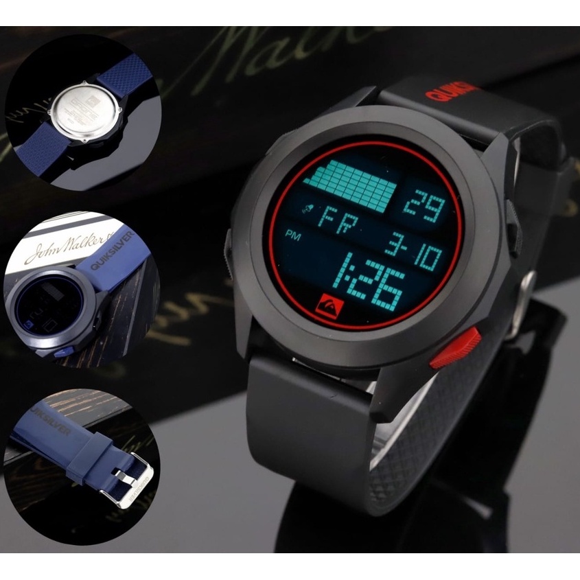 Jam tangan Sporty Quicksilver Digital Rubber Cowok