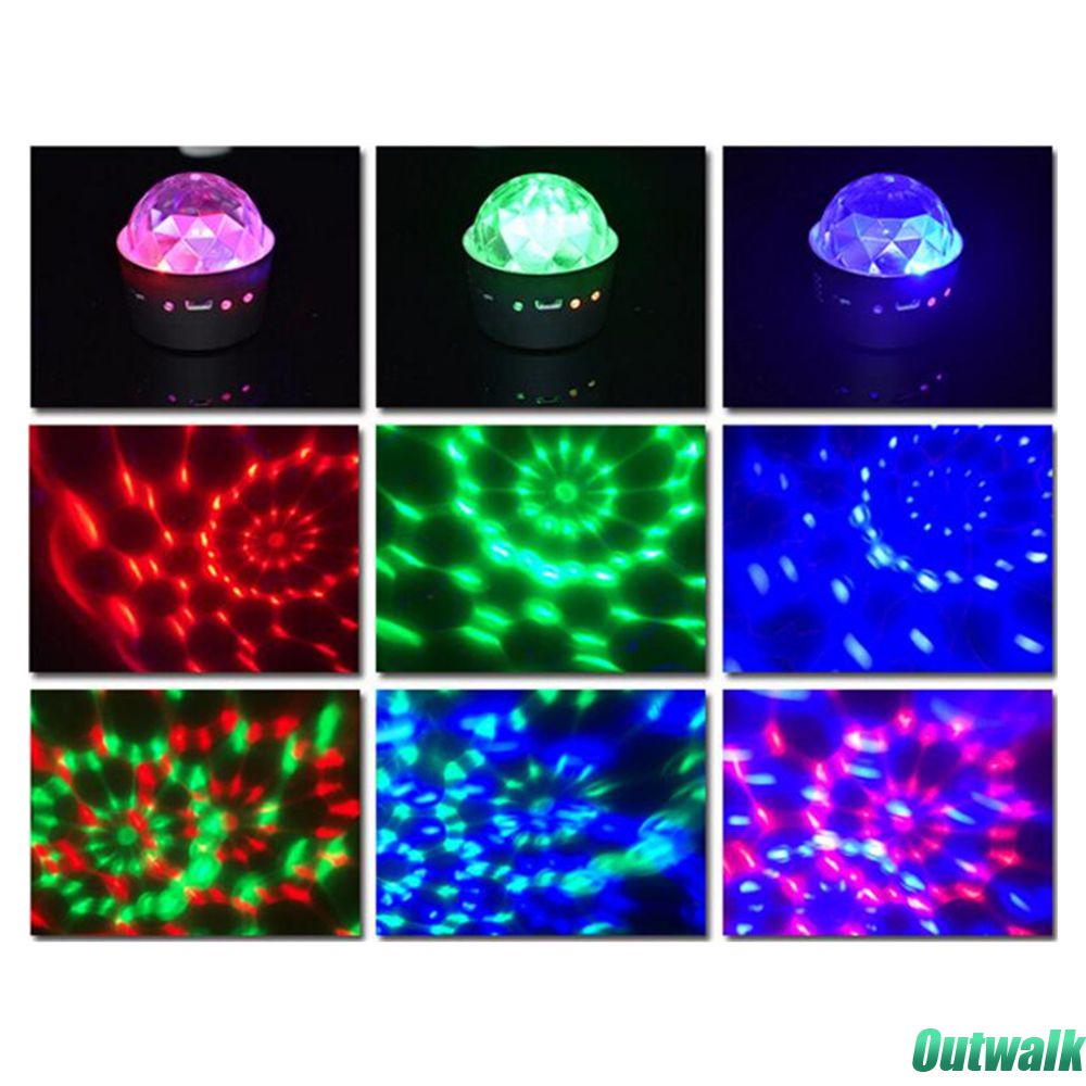 ღ Mini Usb Panggung Disco Ball 3W Led Sihir Kecil Efek Bola Dj Tahap Colorful Strobo Rgb Club pesta Natal Dekorasi Panggung Lampu