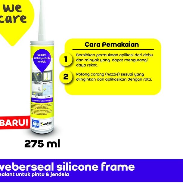 

MU Weber Weberseal Silicone Frame Sealant Pintu & Jendela 275 ml - White