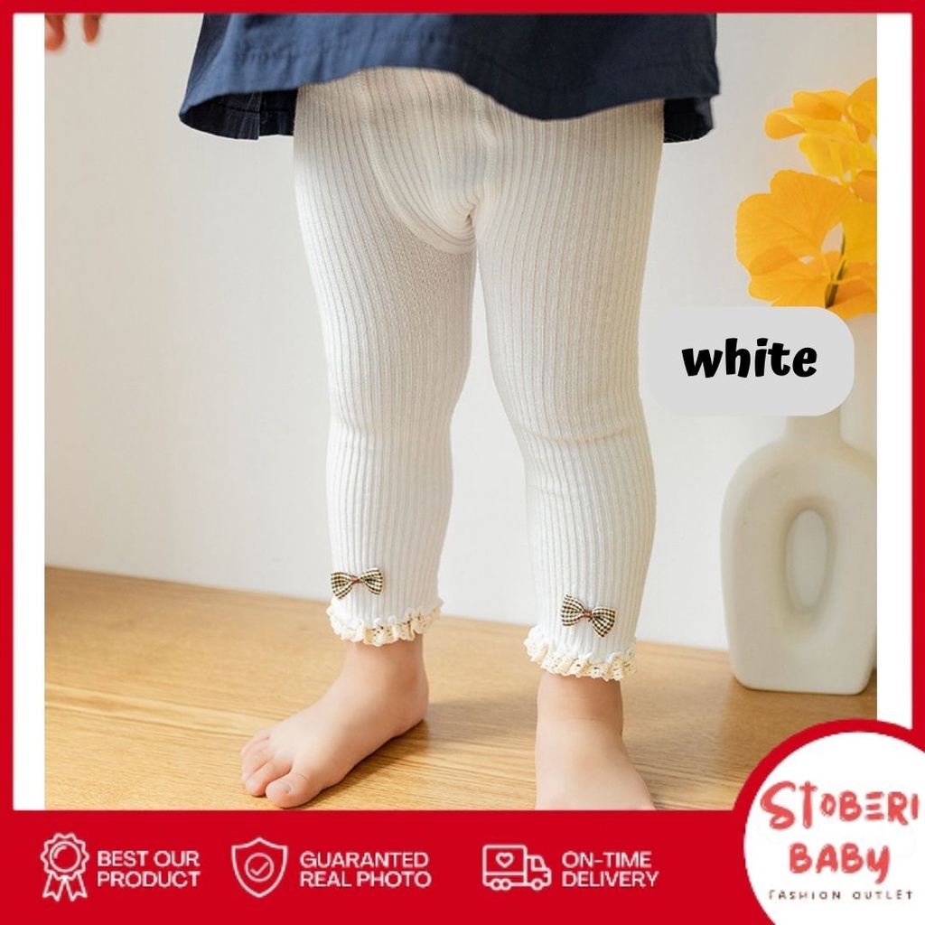 PUNCAK 3.3 stoberi baby - LEGGING JOEY Legging buka kaki bayi / anak import motif warna polos