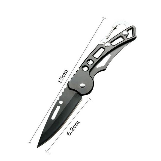 Pisau Lipat Outdoor Survival Multifungsi Stainless Steel