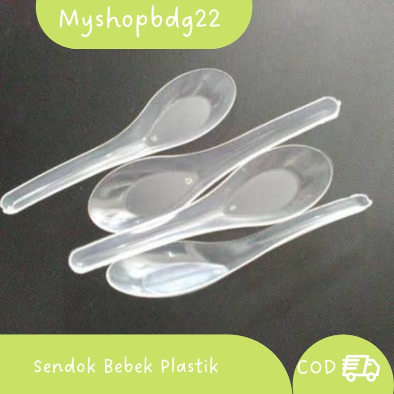 Sendok Bebek Plastik Transparan Kualitas No.1 Sendok Makan Plastik / Sendok Plastik / Sendok Catering