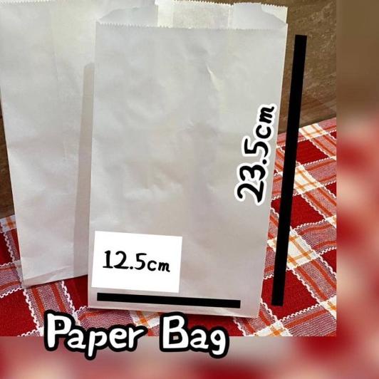 

Paper Bag Brown (size M) Kantong Kertas Makanan, Gorengan, Cemilan - Putih, 50 pcs