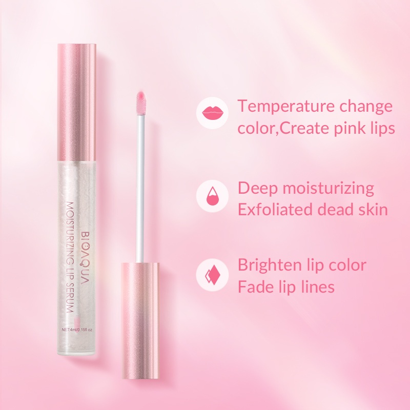 BISA COD BIOAQUA Moisturizing Lip Serum 4ml Pink Alami Lip Balm Bibir Pelembab Bibir Lip Gloss Lip Oil Lip Care Pemerah Bibir Serum Bibir Untuk Bibir Hitam RUMAH CANTIK 354