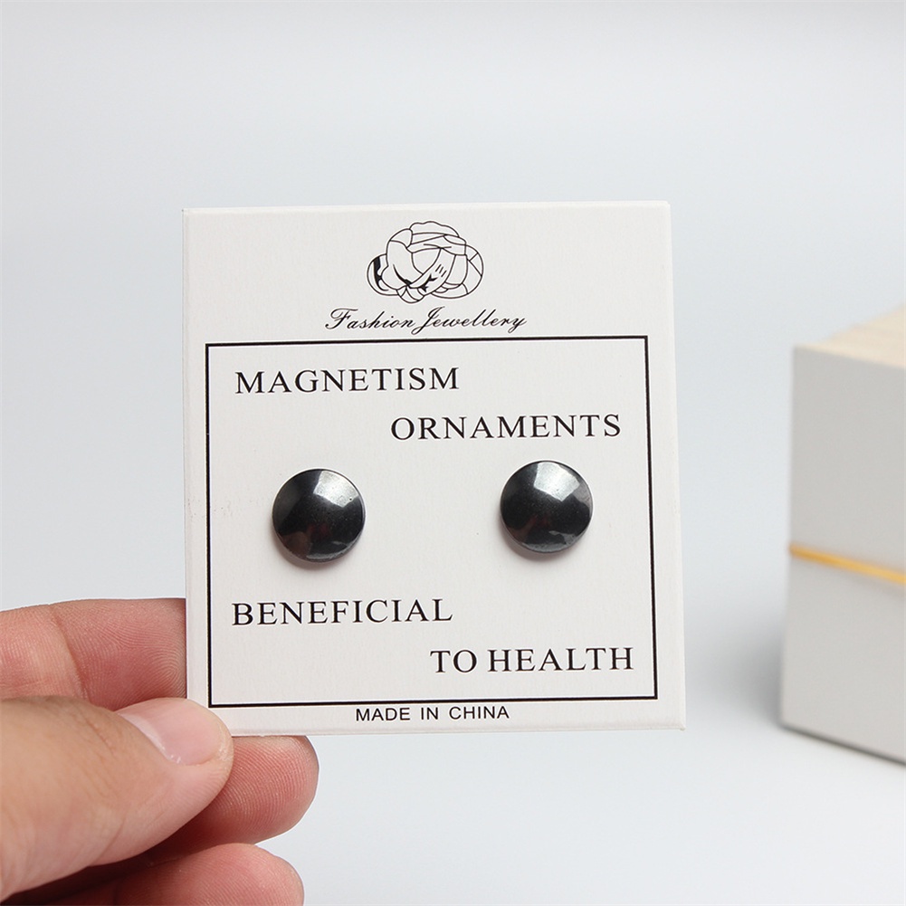 Anting Magnet Hitam Tanpa Lubang Telinga Untuk Unisex