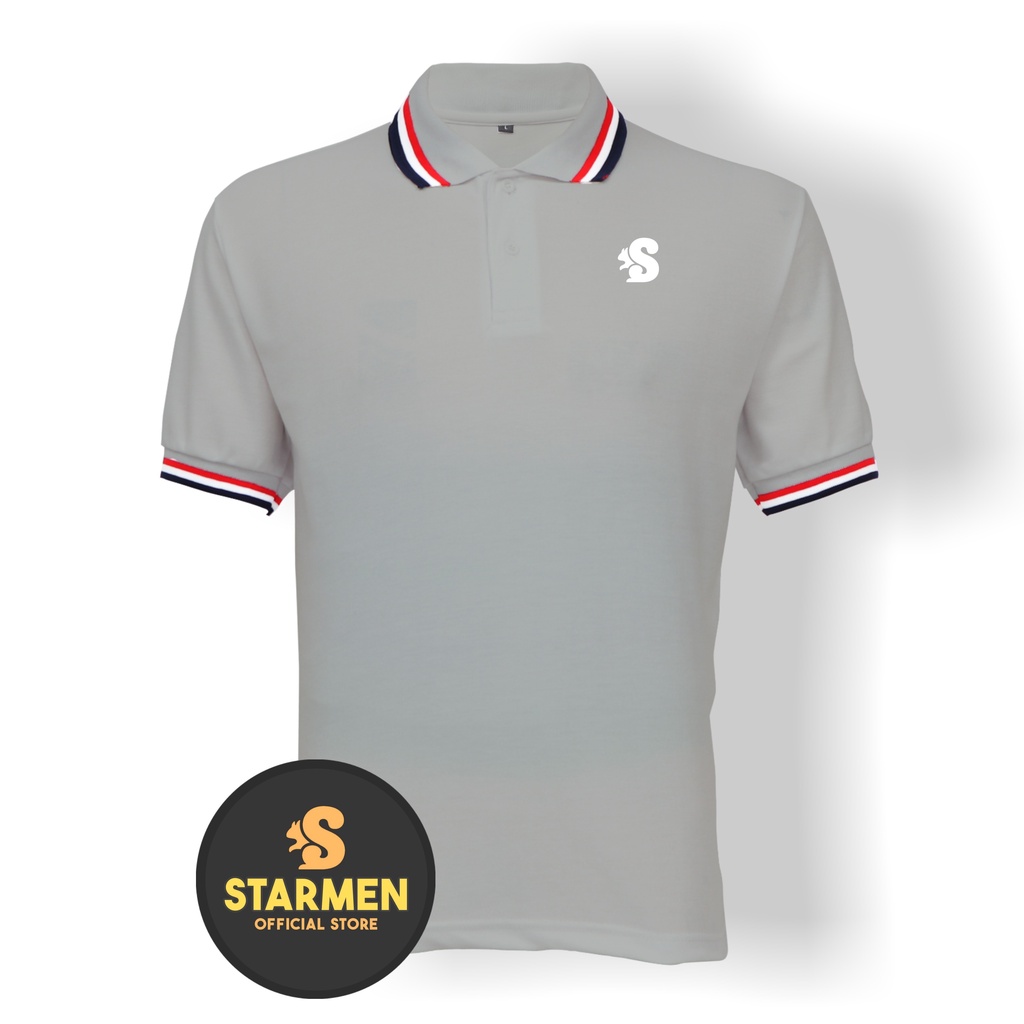 Kaos Polo Shirt Pria Kerah Logo Starmen