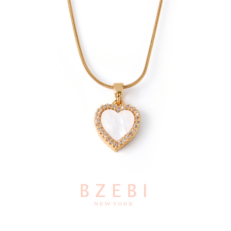 Kalung Liontin Hati Bahan Stainless Steel Lapis Emas 18k Anti Karat Gaya Korea Dengan Kotak 1075n