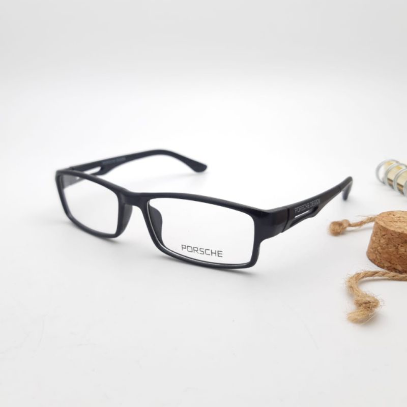 Frame kacamata sporty kotak kecil Frame kacamata pria wanita bisa ganti Lensa minus antiradiasi fashion