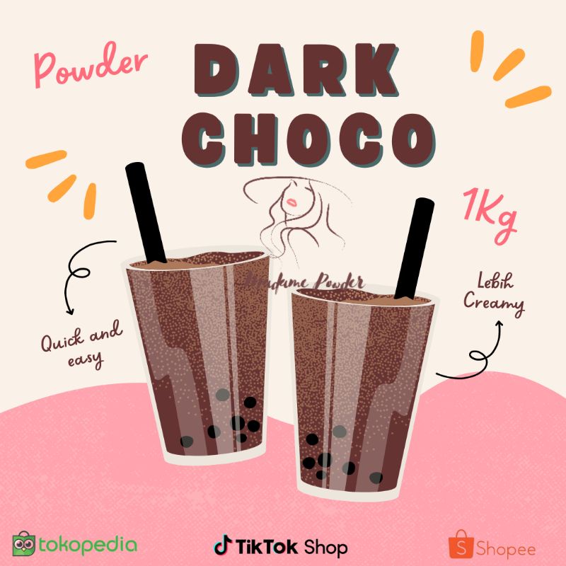 

Bubuk Minuman Dark Choco 1 Kg Madame Powder Drink Gresik