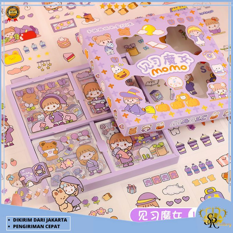 

100 Lembar Stiker Motif Kartun Korea Lucu Anti Air Dekorasi Handbook Scrapbook DIY SR