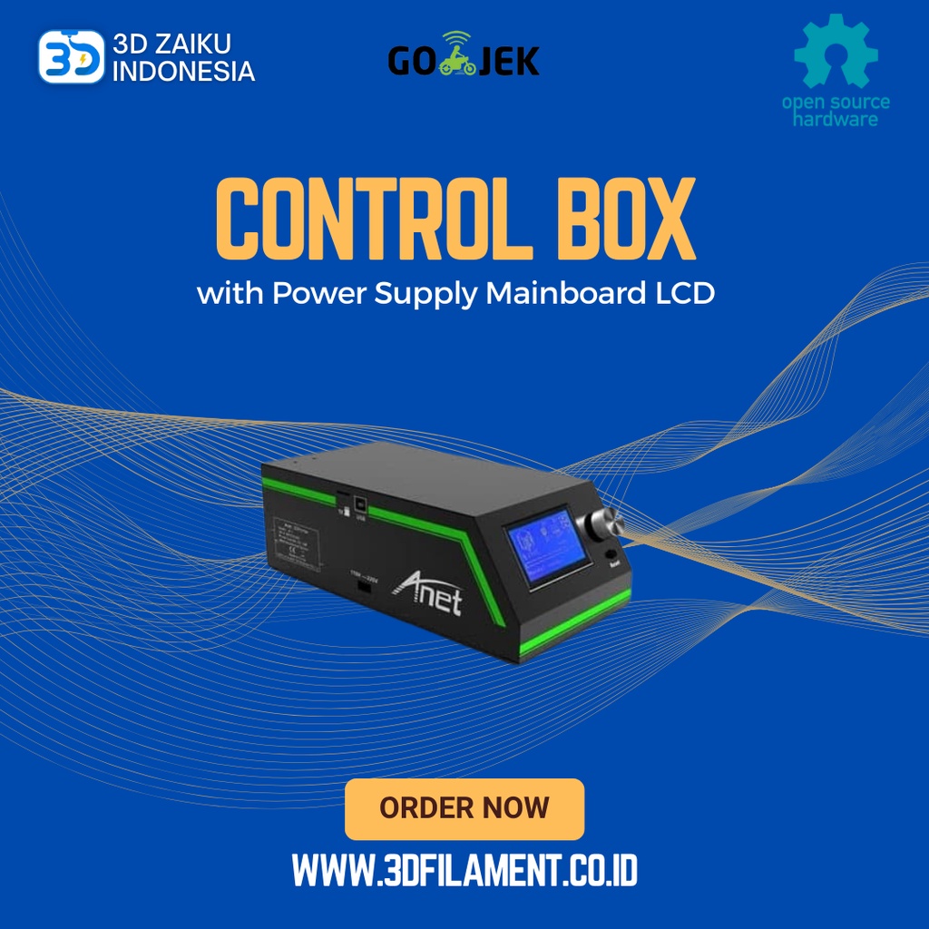 Zaiku 3D Printer Power Control Box with Power Supply Mainboard LCD