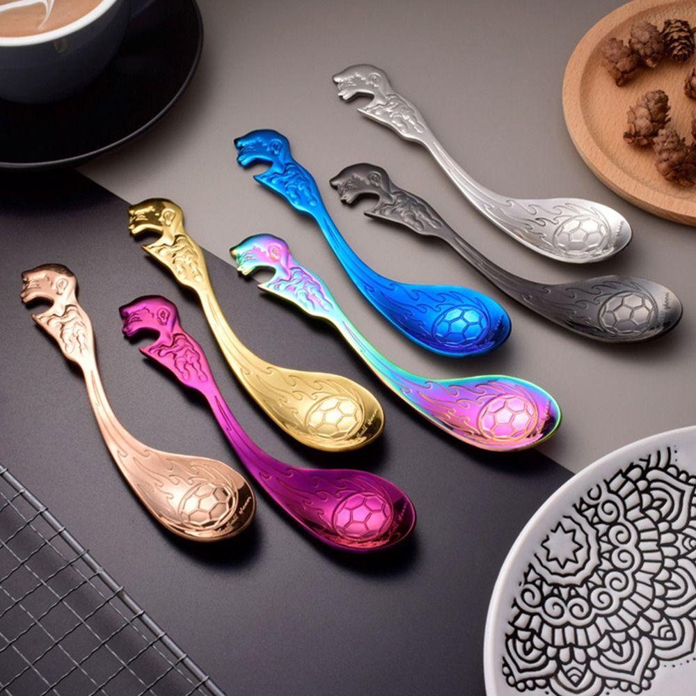 Preva Sendok Kopi Multi Fungsi Warna Mempesona Stainless Steel Football Spoon