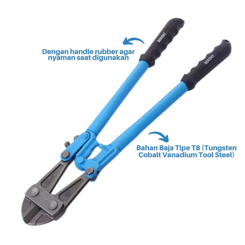 Gunting Beton / Bolt Cutter &quot;berent&quot; Uk 18 Inch (450mm) Untuk Besi Beton / Kawat / Rantai