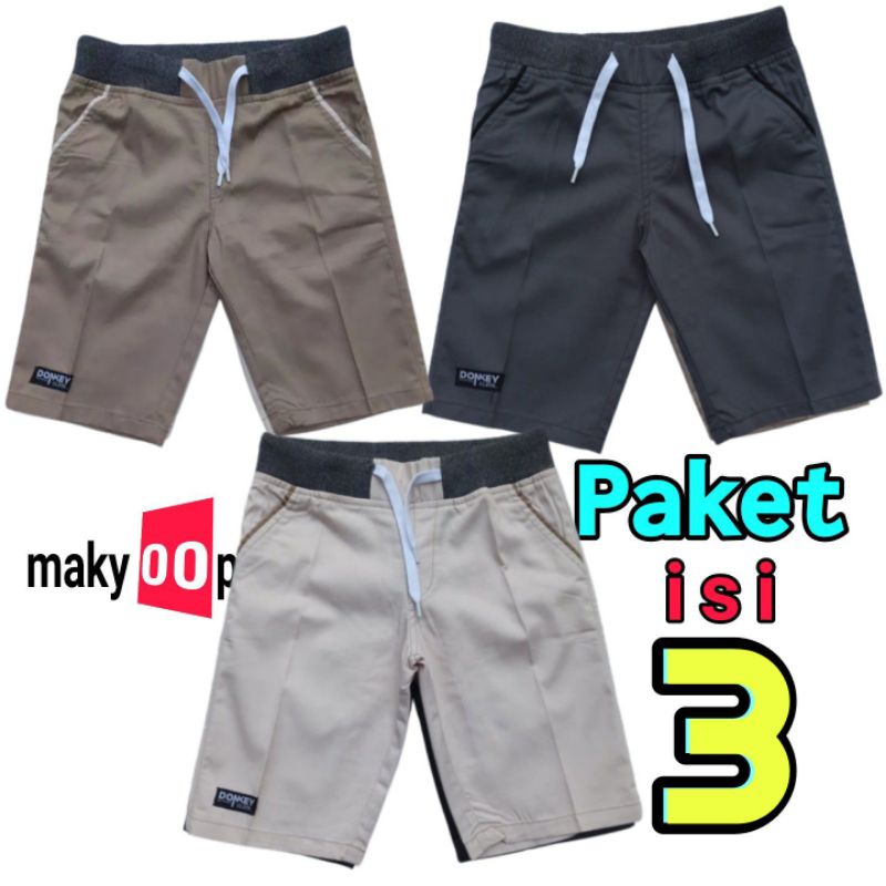 Celana Pendek Pria Chinos isi 3 Celana 60 ribu