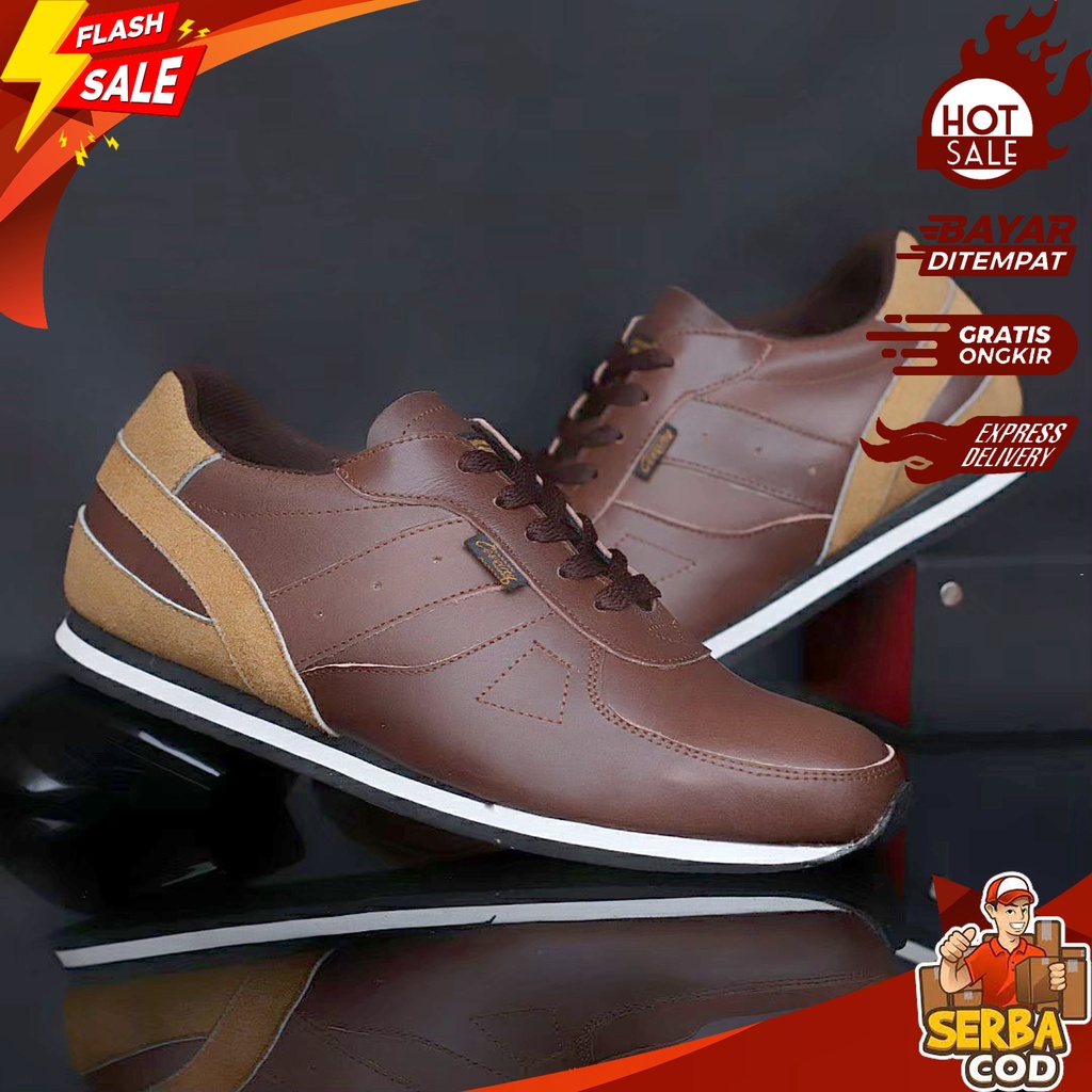 EXTREME_CORPS - Sepatu Sneakers Kets Casual Unisex Sporty Bahan Asli Kulit Sapi Premium 100% Origina