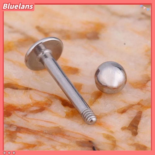 Bluelans 10 X Stainless Steel Tragus Ball Labrets Lip Chin Ring Bar Body Piercing Studs