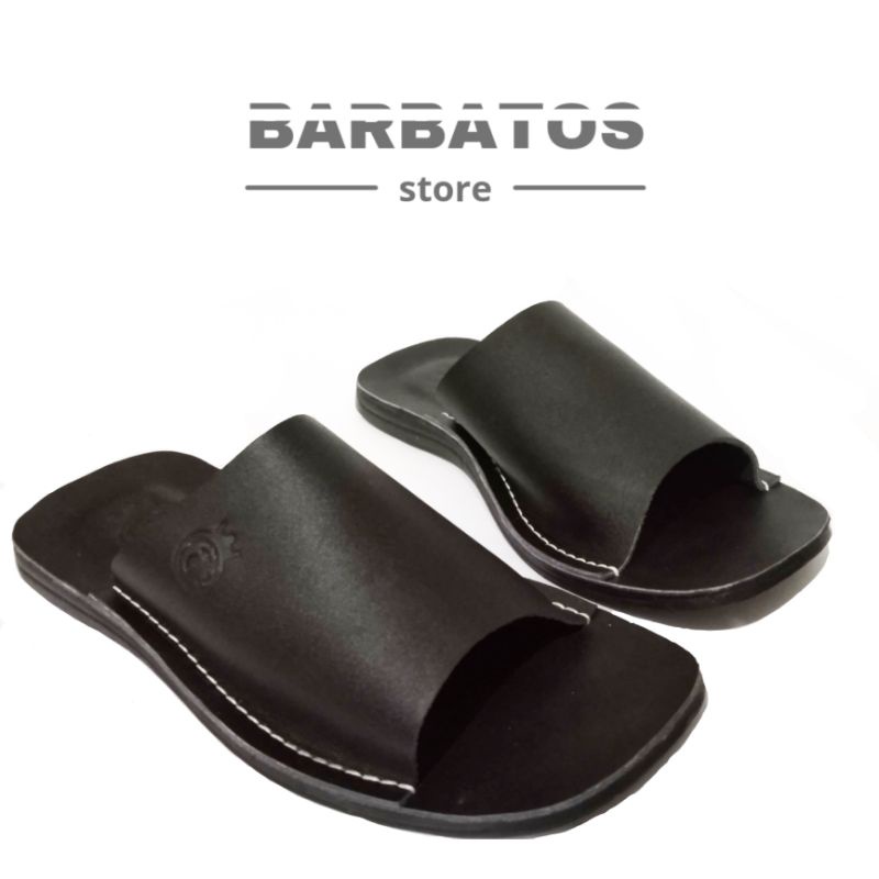 BARBATOS | Sandal Kulit Asli Kokop Pria | Sandal Kulit Slop | Sandal Kulit Slipper