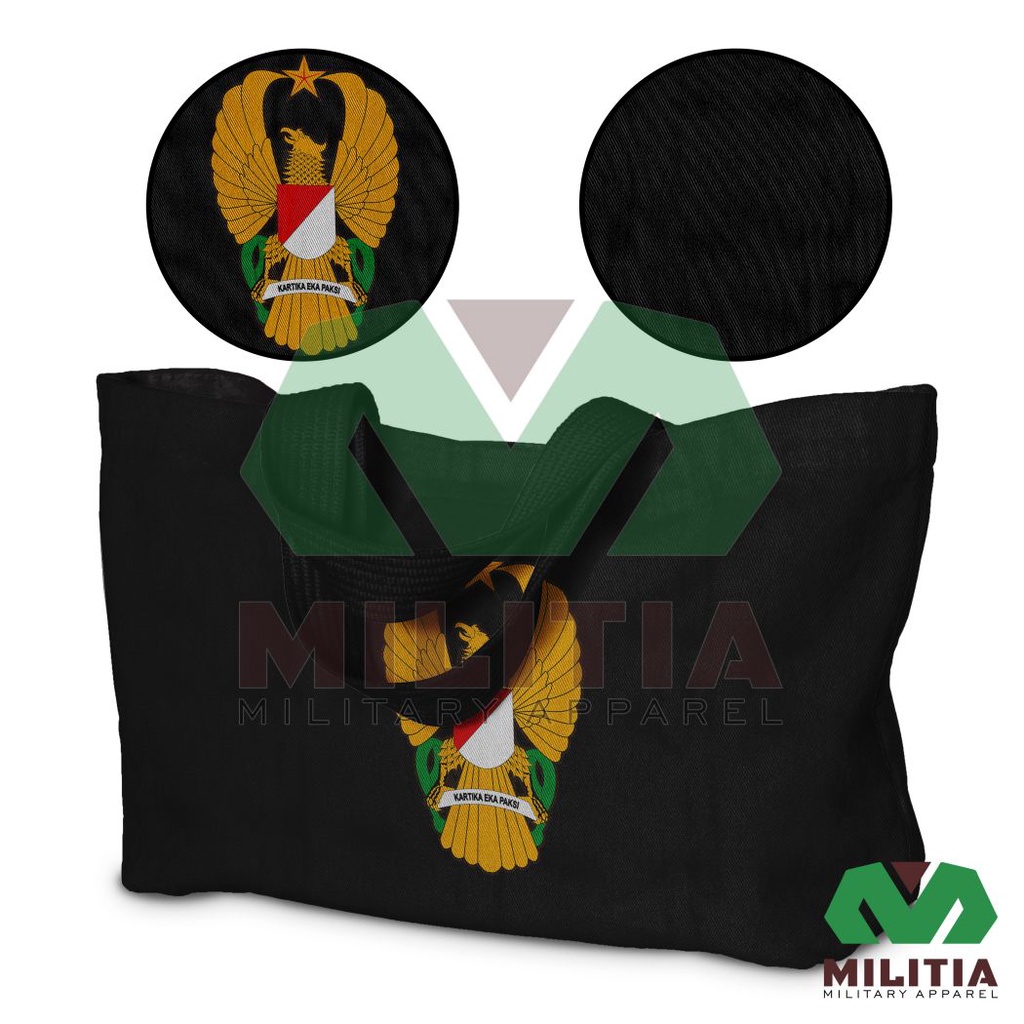 Tas  Tote bag souvenir TNI AD - Hitam